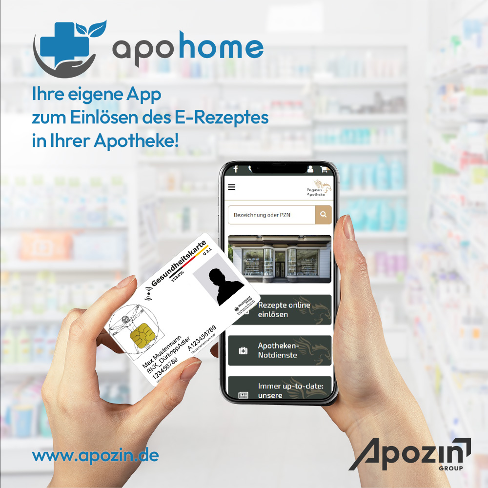 apoHome App mit E-Rezept und Folgerezept